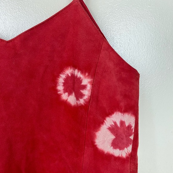 M 100% Goat Suede Vintage red tank crop by VS2 - Picture 7 of 7